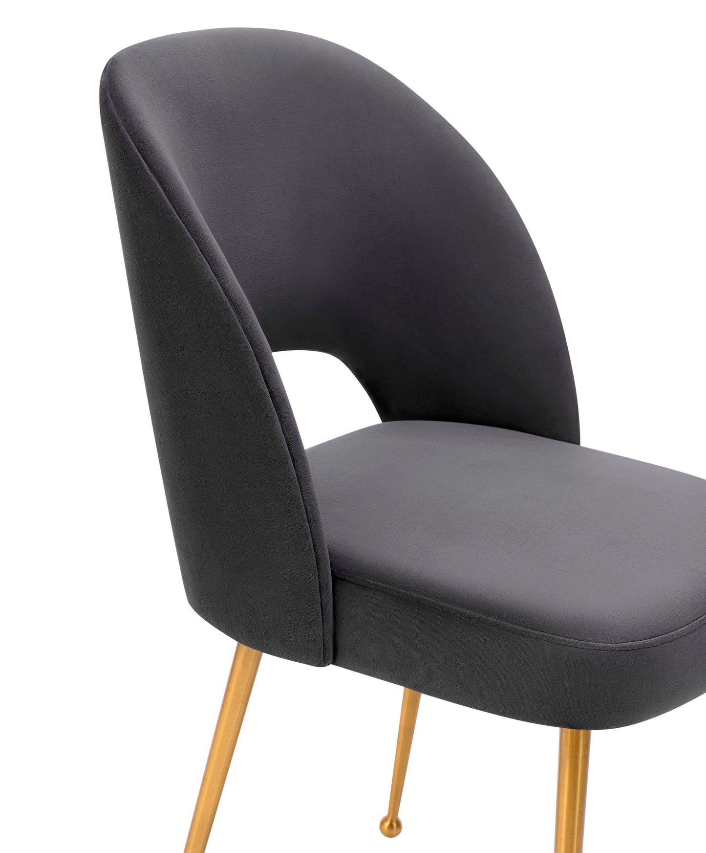 Swell Dark Grey Velvet Chair