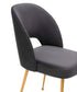 Swell Dark Grey Velvet Chair