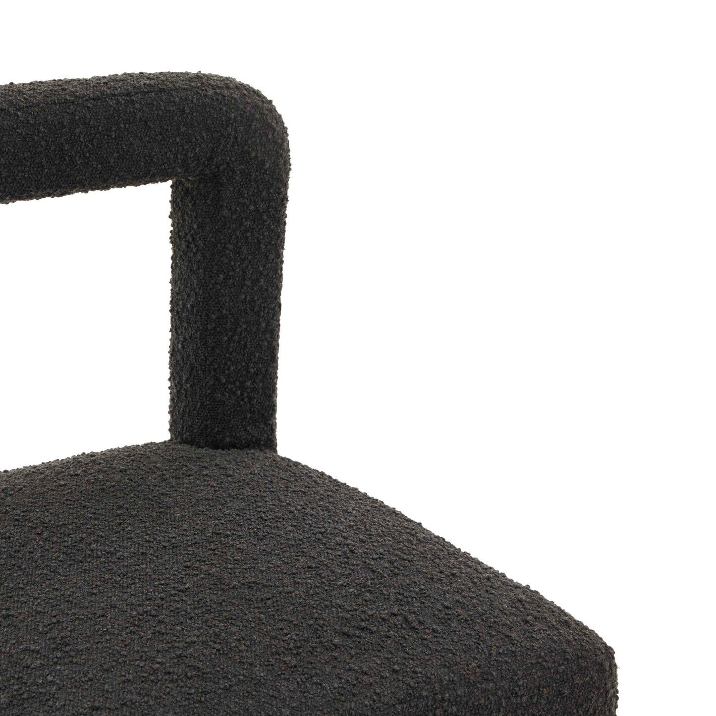 Hazel Black Boucle Dining Chair