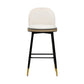 Harley Cream Velvet Bar Stool