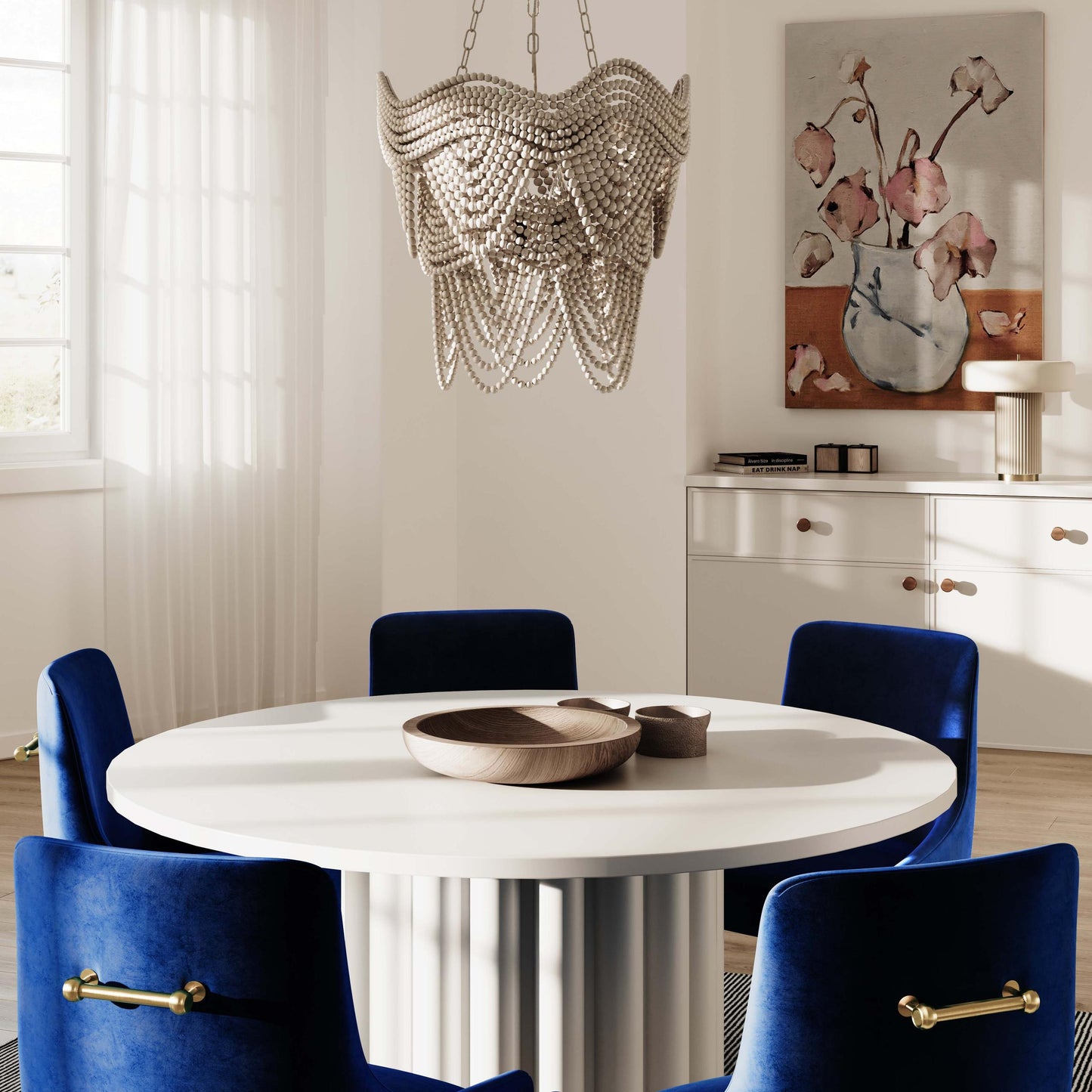 Porto Ivory Beaded Chandelier