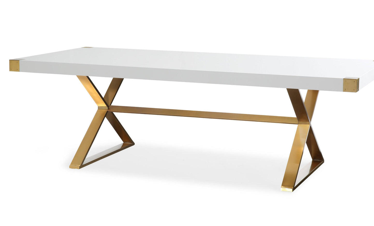 Adeline White Lacquer Dining Table