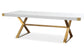 Adeline White Lacquer Dining Table
