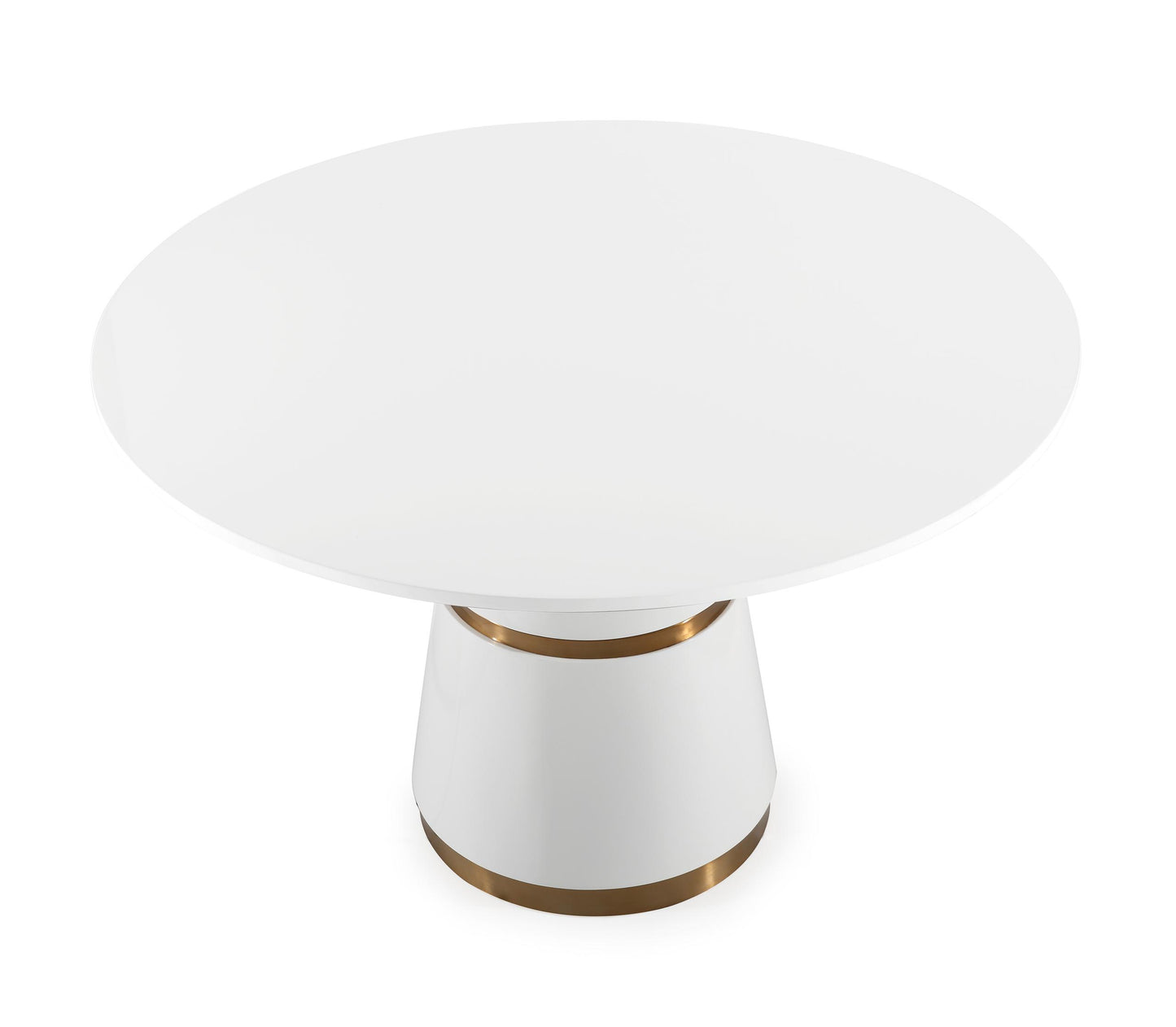 Rosa White 47" Round Dining Table