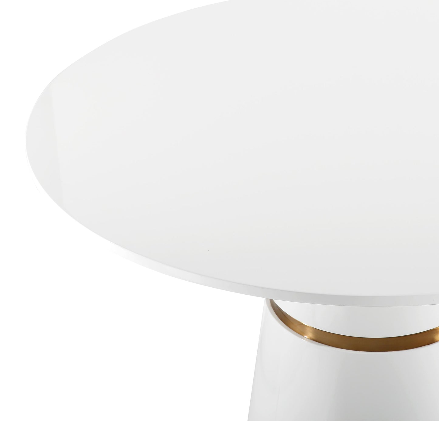 Rosa White 47" Round Dining Table