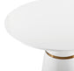 Rosa White 47" Round Dining Table