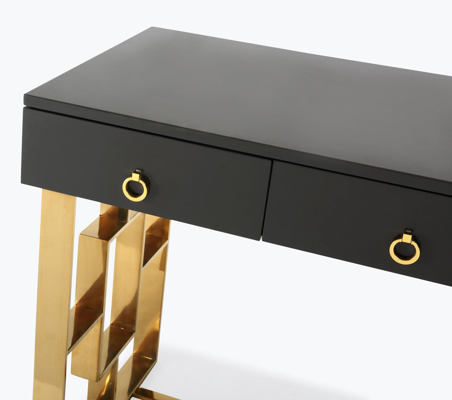 Audrey Grey Lacquer Desk