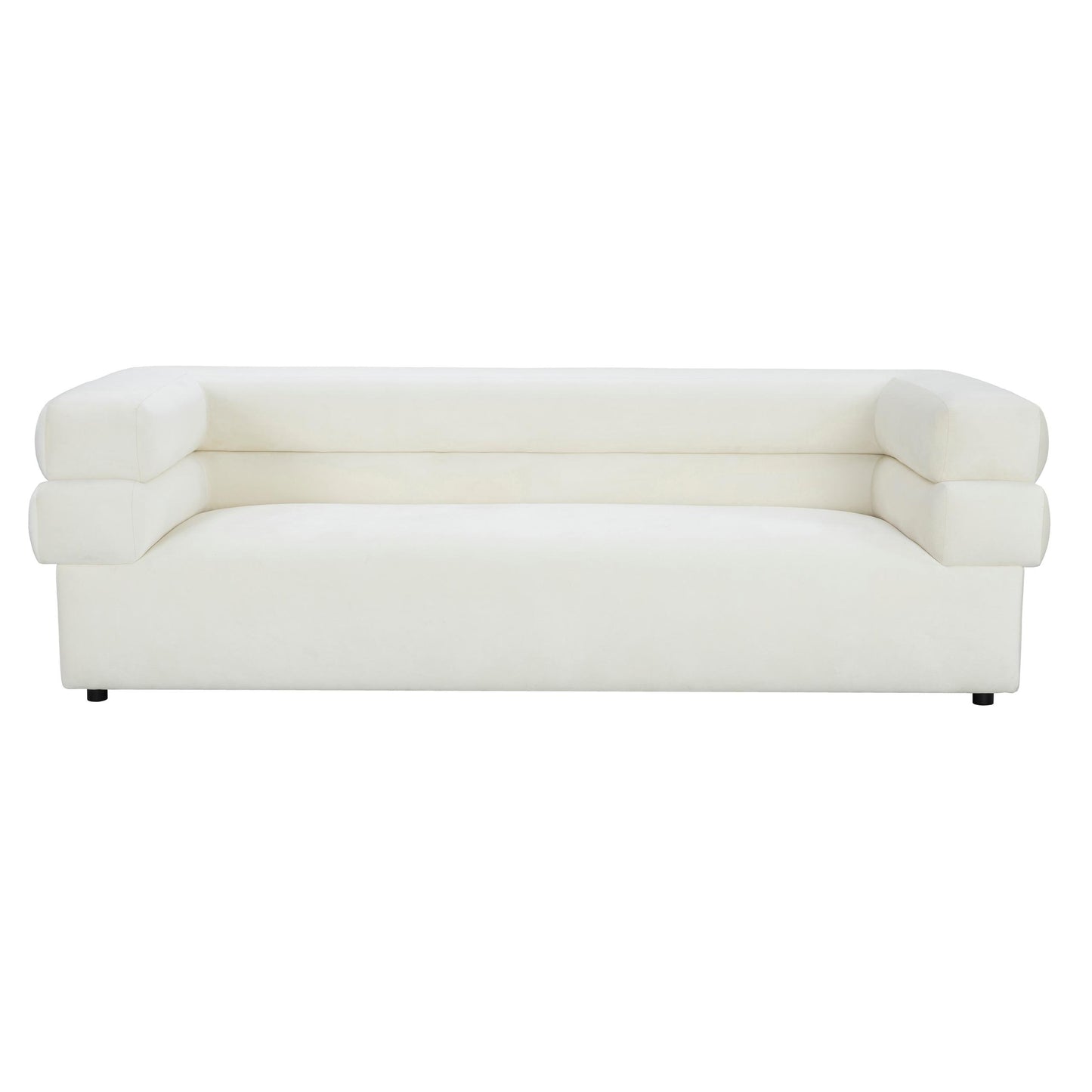 Elsa Cream Velvet Sofa by Inspire Me! Home Decor