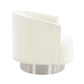 Stella Cream Velvet Swivel Chair - Silver Base by Inspire Me! Home D(eback)cor