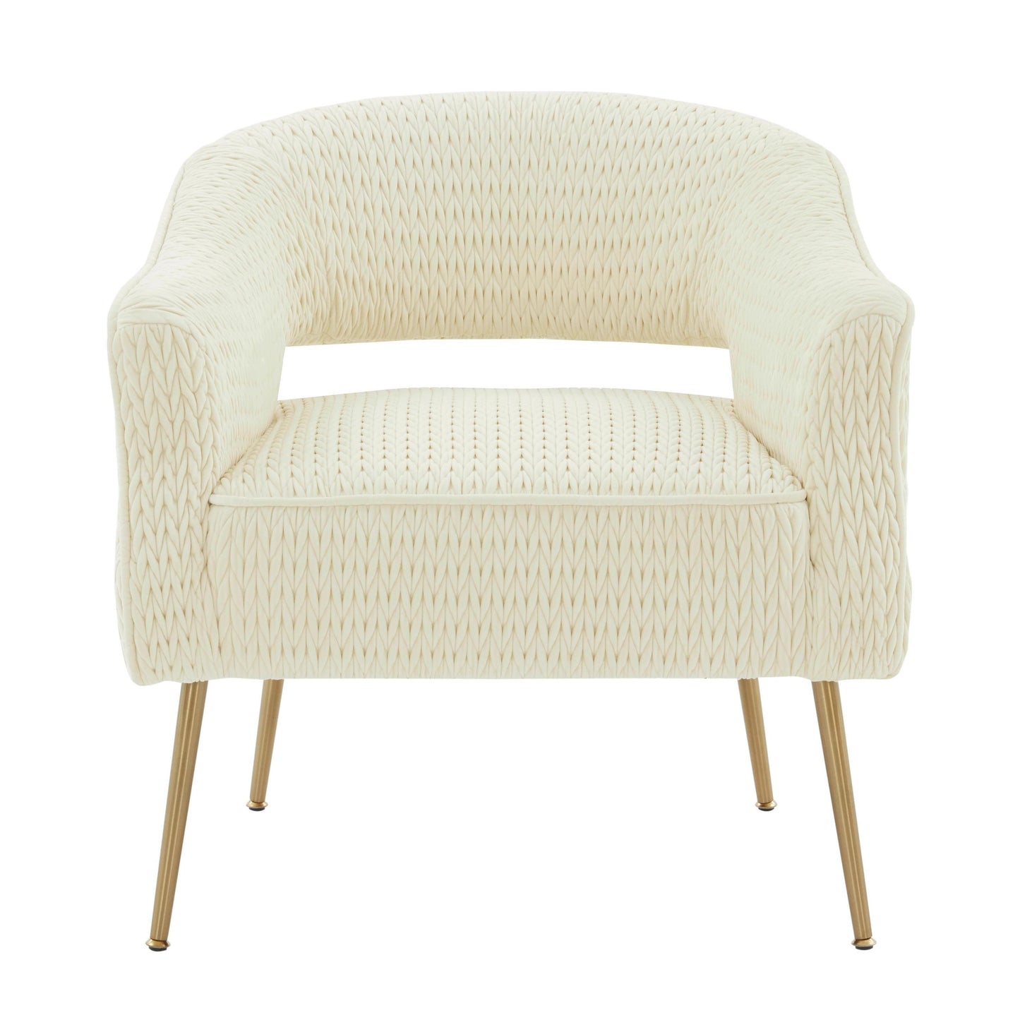 Diana Cream Velvet Accent Chair by Inspire Me! Home Decor