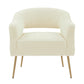 Diana Cream Velvet Accent Chair by Inspire Me! Home Decor