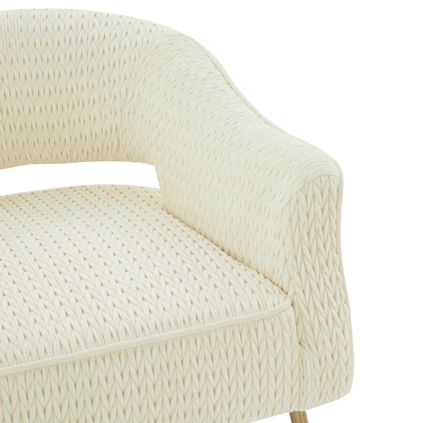 Diana Cream Velvet Accent Chair by Inspire Me! Home Decor