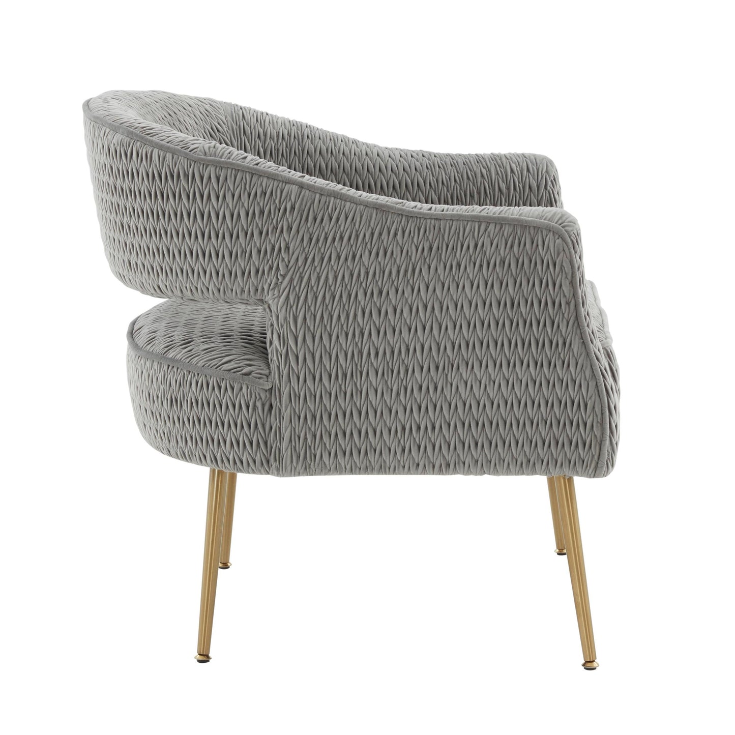 Diana Grey Velvet Accent Chair by Inspire Me! Home Decor