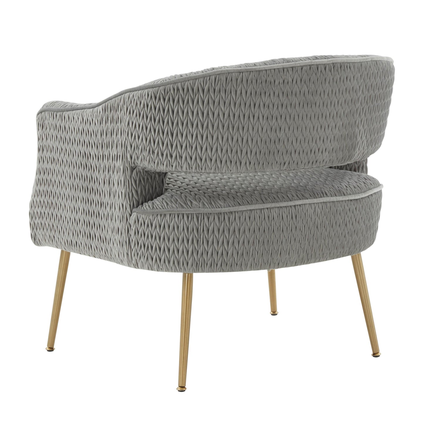 Diana Grey Velvet Accent Chair by Inspire Me! Home Decor