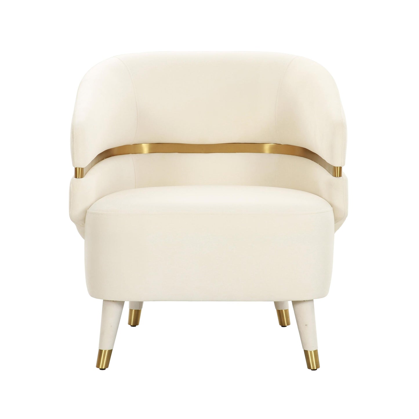 Ayla Cream Velvet Accent Chair by Inspire Me! Home Decor