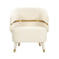 Ayla Cream Velvet Accent Chair by Inspire Me! Home Decor
