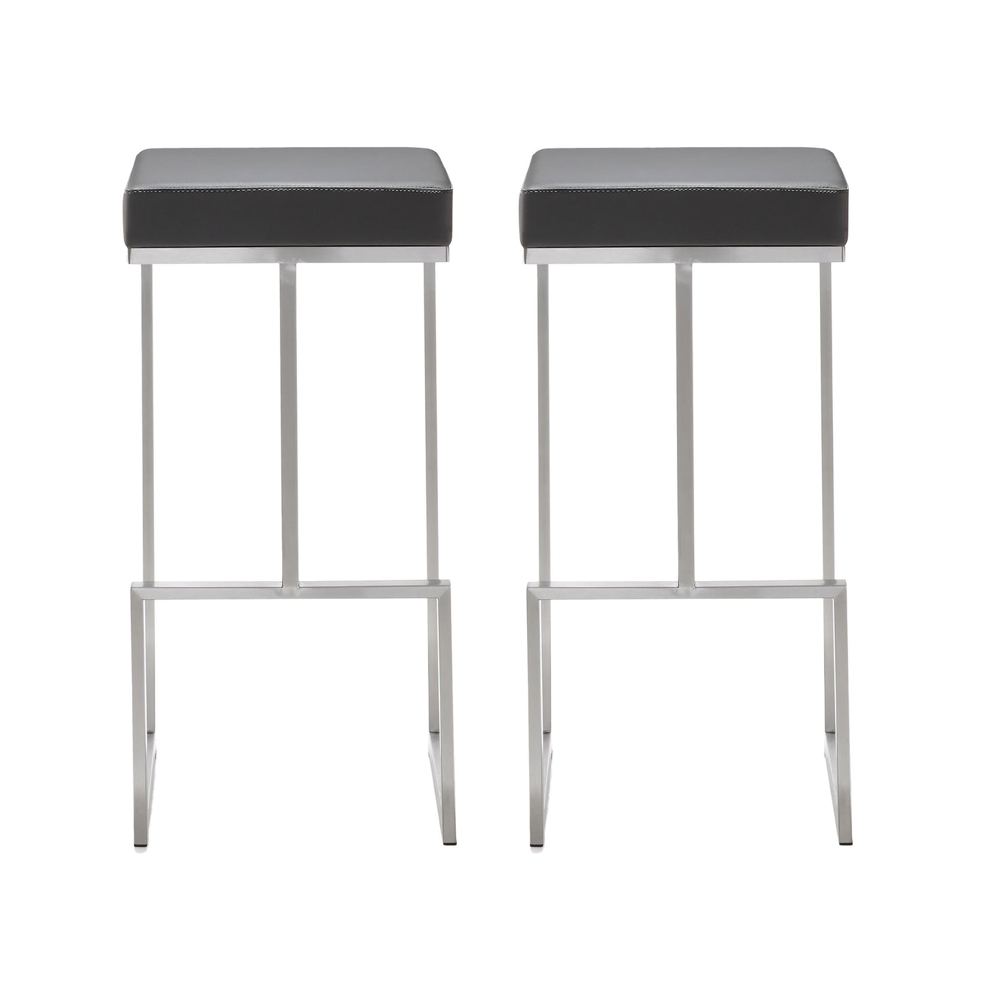 Ferrara Grey Steel Barstool (Set of 2)