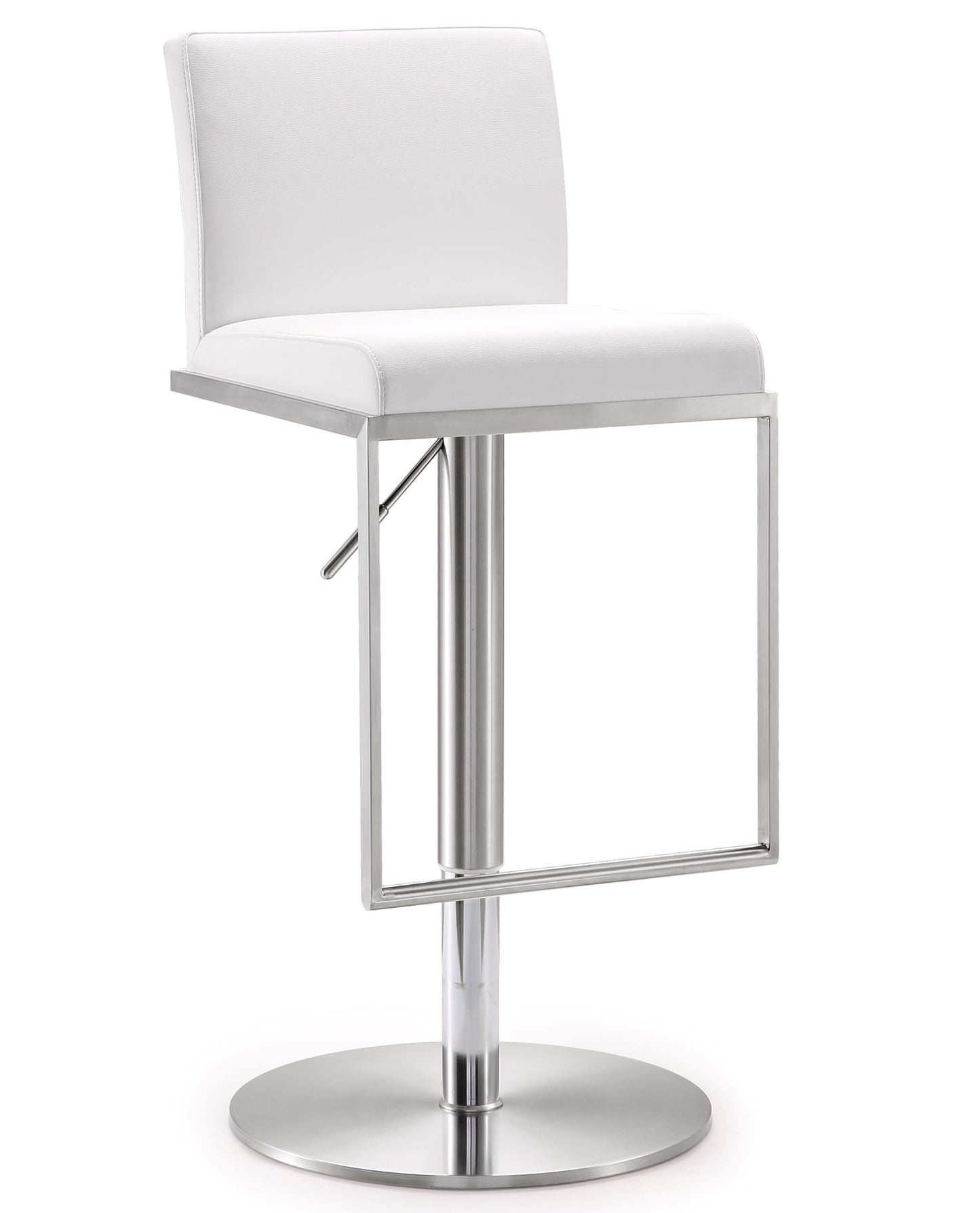 Amalfi White Stainless Steel Barstool
