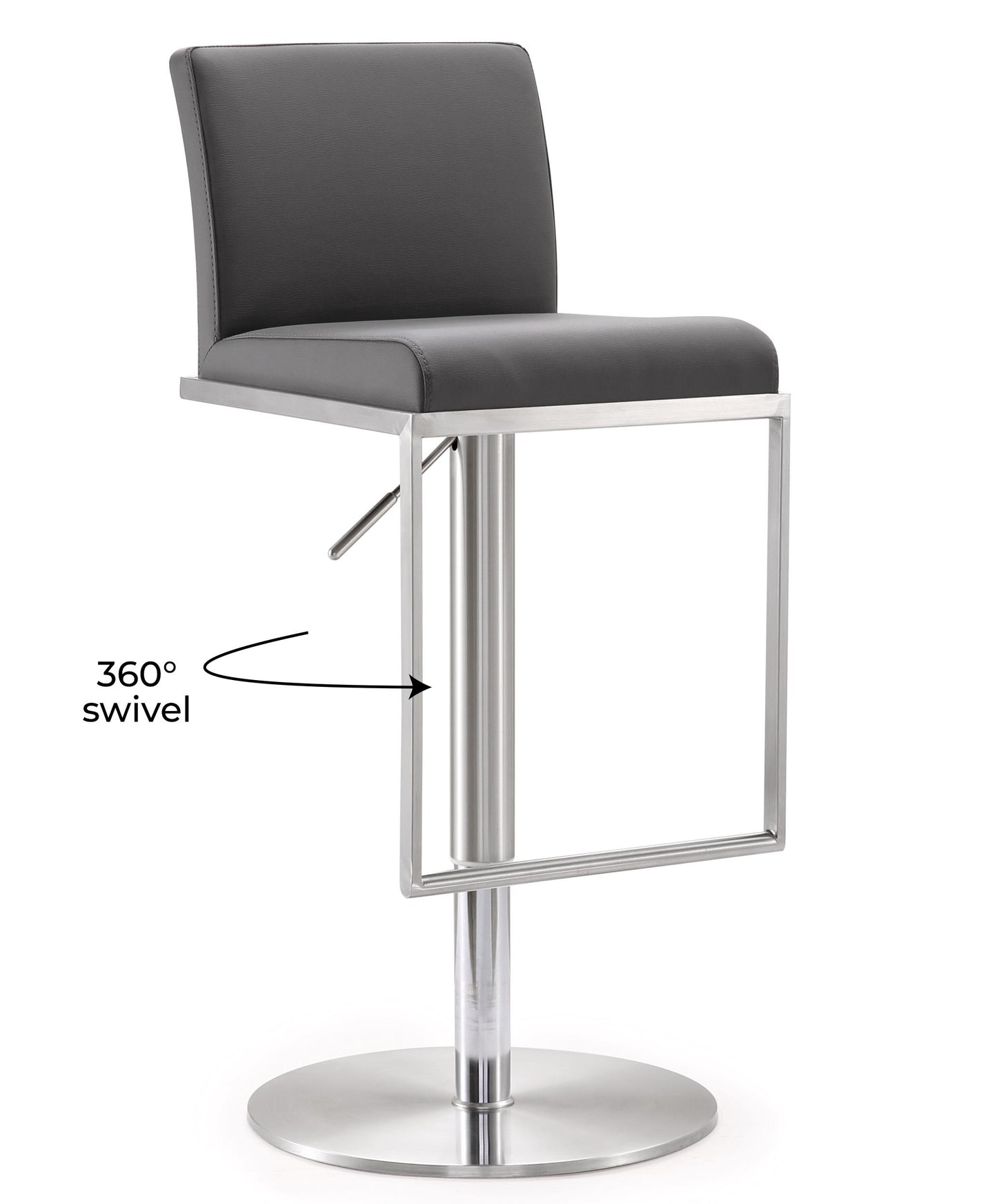 Amalfi Grey Stainless Steel Barstool