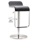 Napoli Black Stainless Steel Barstool