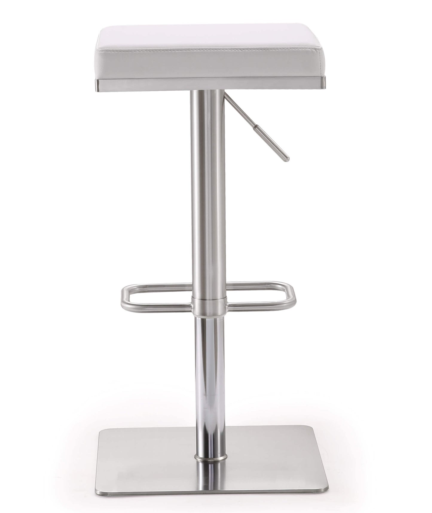 Bari White Stainless Steel Barstool