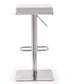 Bari White Stainless Steel Barstool