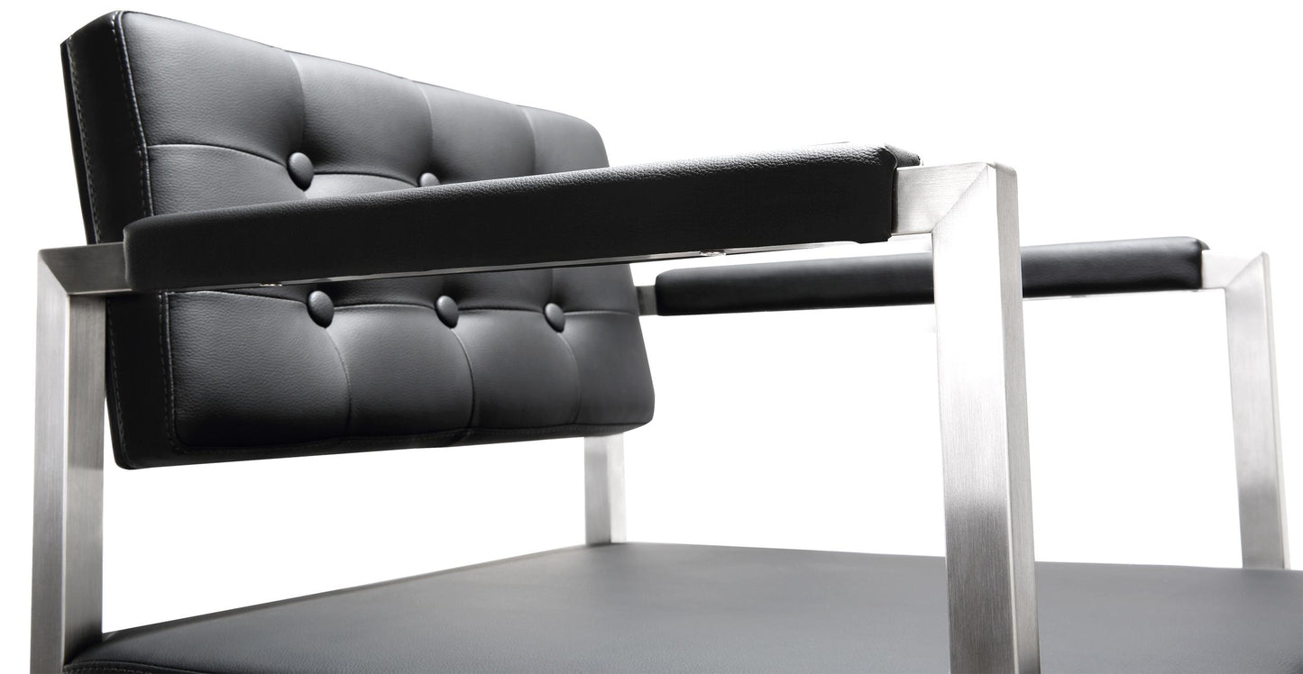 Director Black Steel Counter Stool