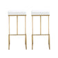 Ferrara White Gold Steel Barstool (Set of 2)