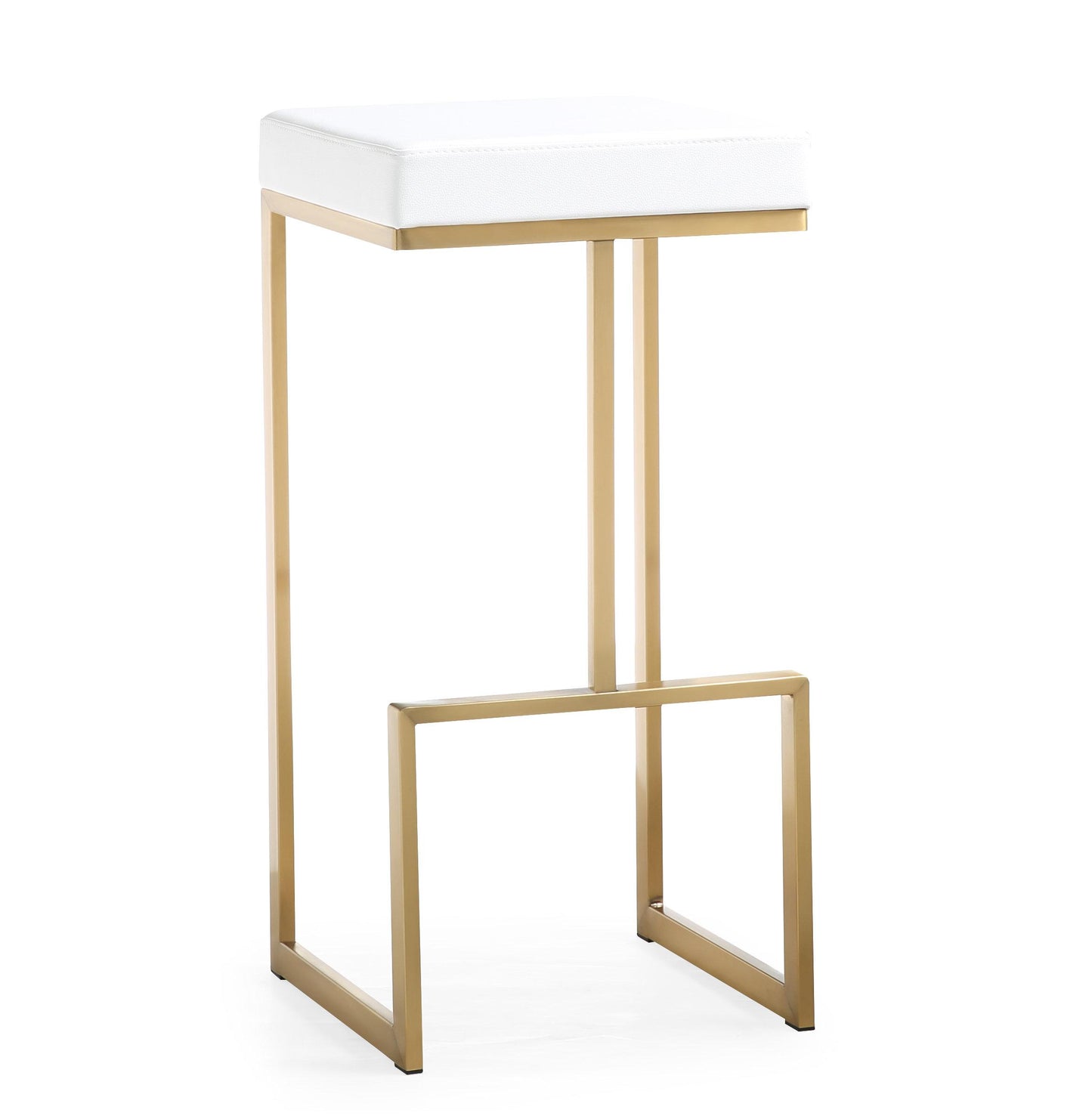 Ferrara White Gold Steel Barstool (Set of 2)