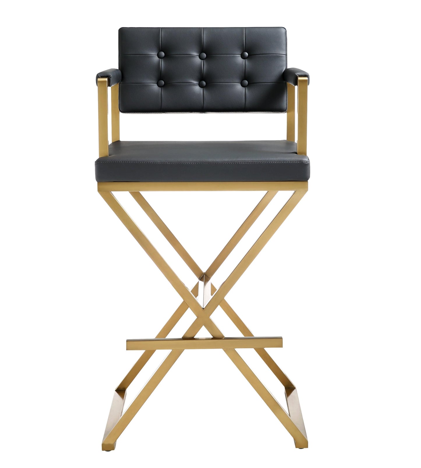 Director Black Gold Steel Barstool