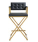 Director Black Gold Steel Barstool