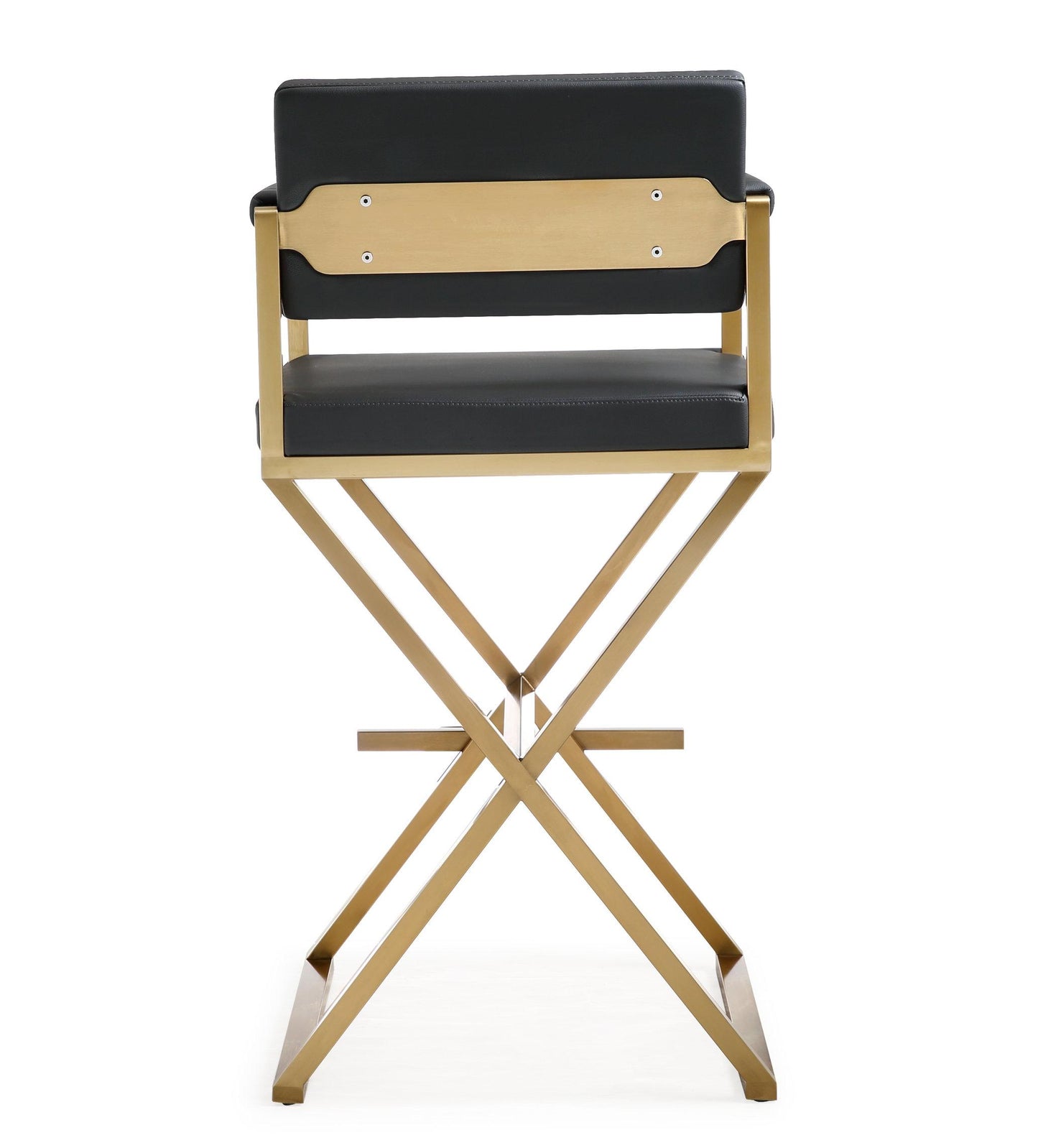 Director Black Gold Steel Barstool
