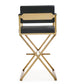 Director Black Gold Steel Barstool