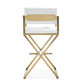 Director White Gold Steel Barstool