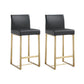 Denmark Black Gold Steel Counter Stool (Set of 2)