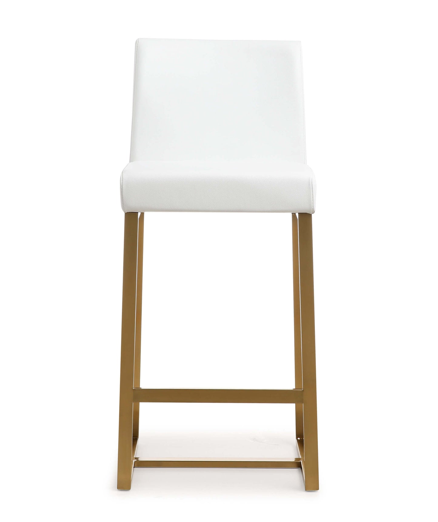 Denmark White Gold Steel Counter Stool (Set of 2)