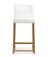 Denmark White Gold Steel Counter Stool (Set of 2)