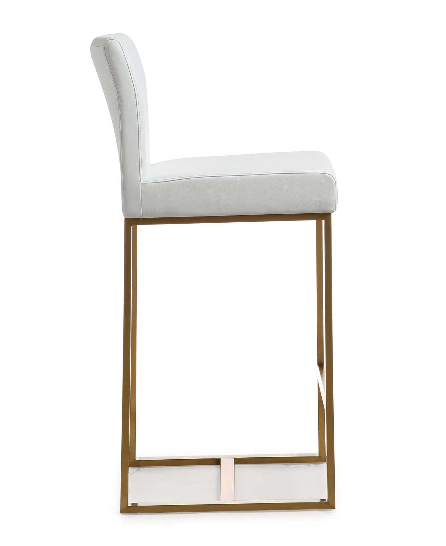 Denmark White Gold Steel Counter Stool (Set of 2)