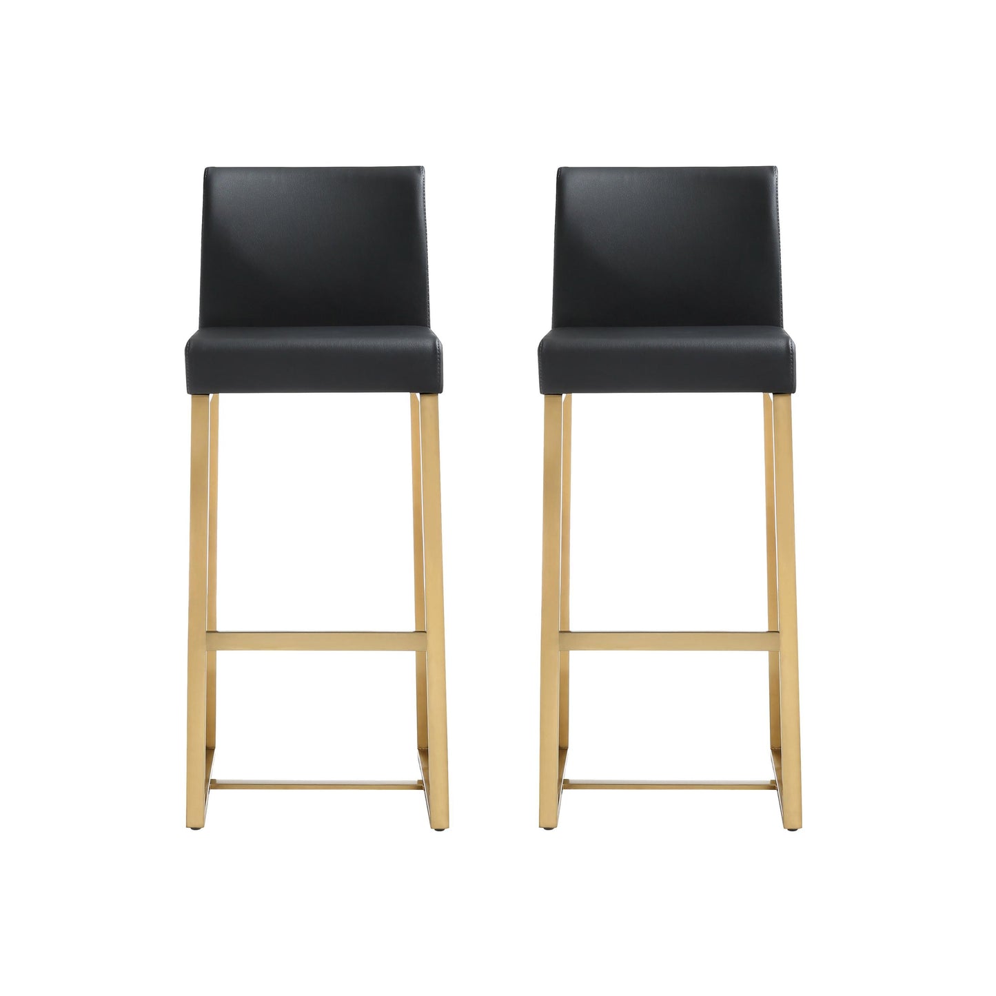 Denmark Black Gold Steel Barstool (Set of 2)