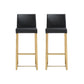 Denmark Black Gold Steel Barstool (Set of 2)