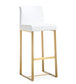 Denmark White Gold Steel Barstool (Set of 2)