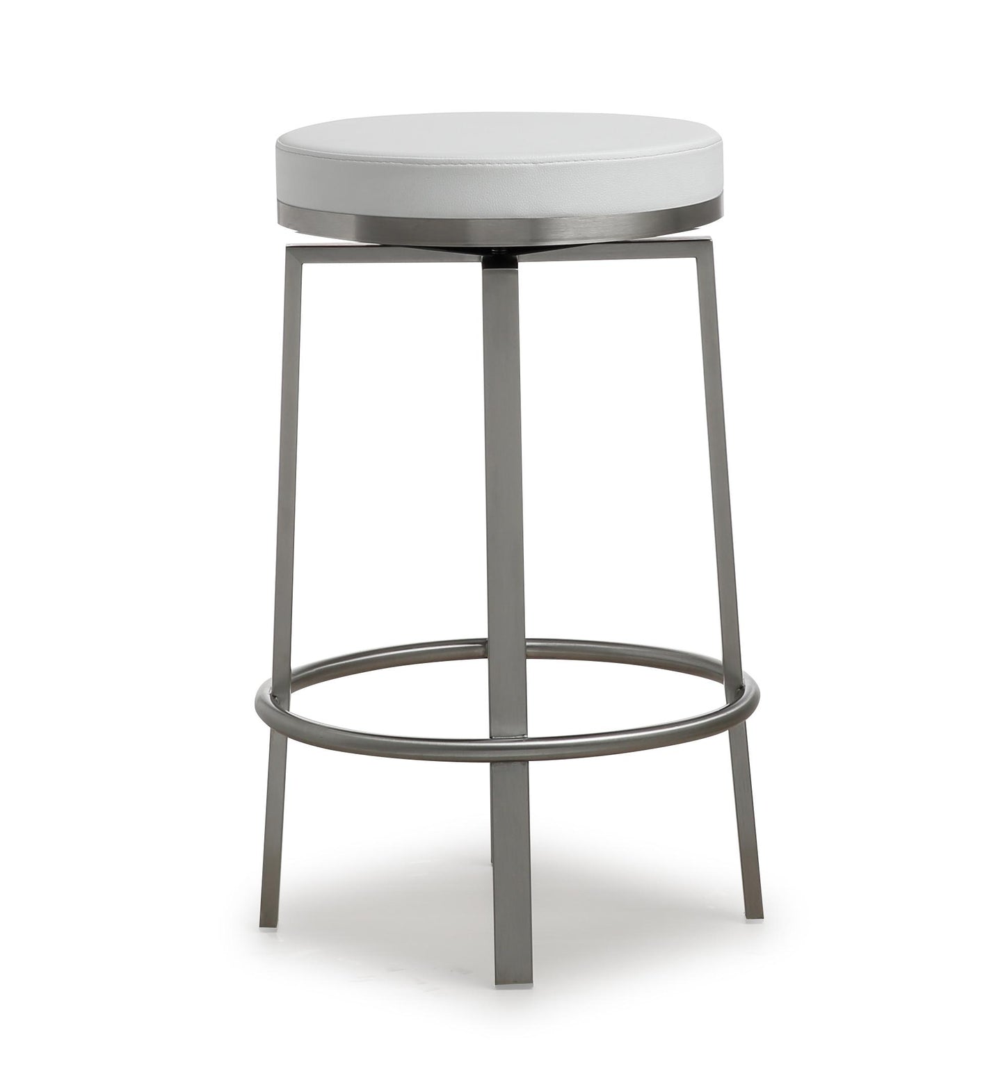 Pratt White Steel Counter Stool (Set of 2)