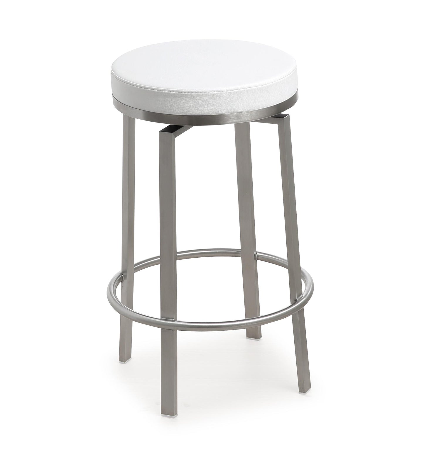 Pratt White Steel Counter Stool (Set of 2)