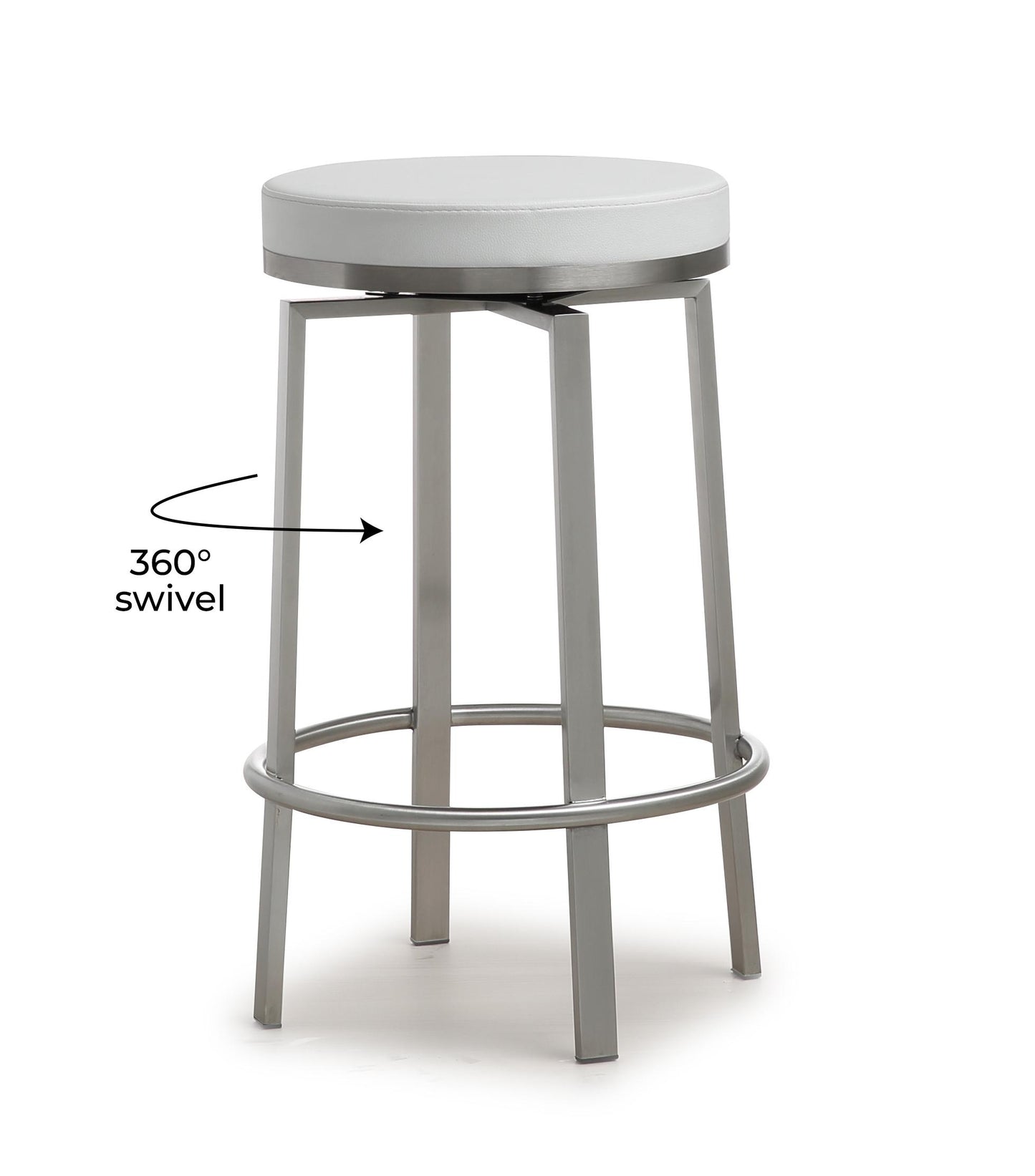 Pratt White Steel Counter Stool (Set of 2)