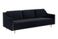 Milan Black Velvet Sofa