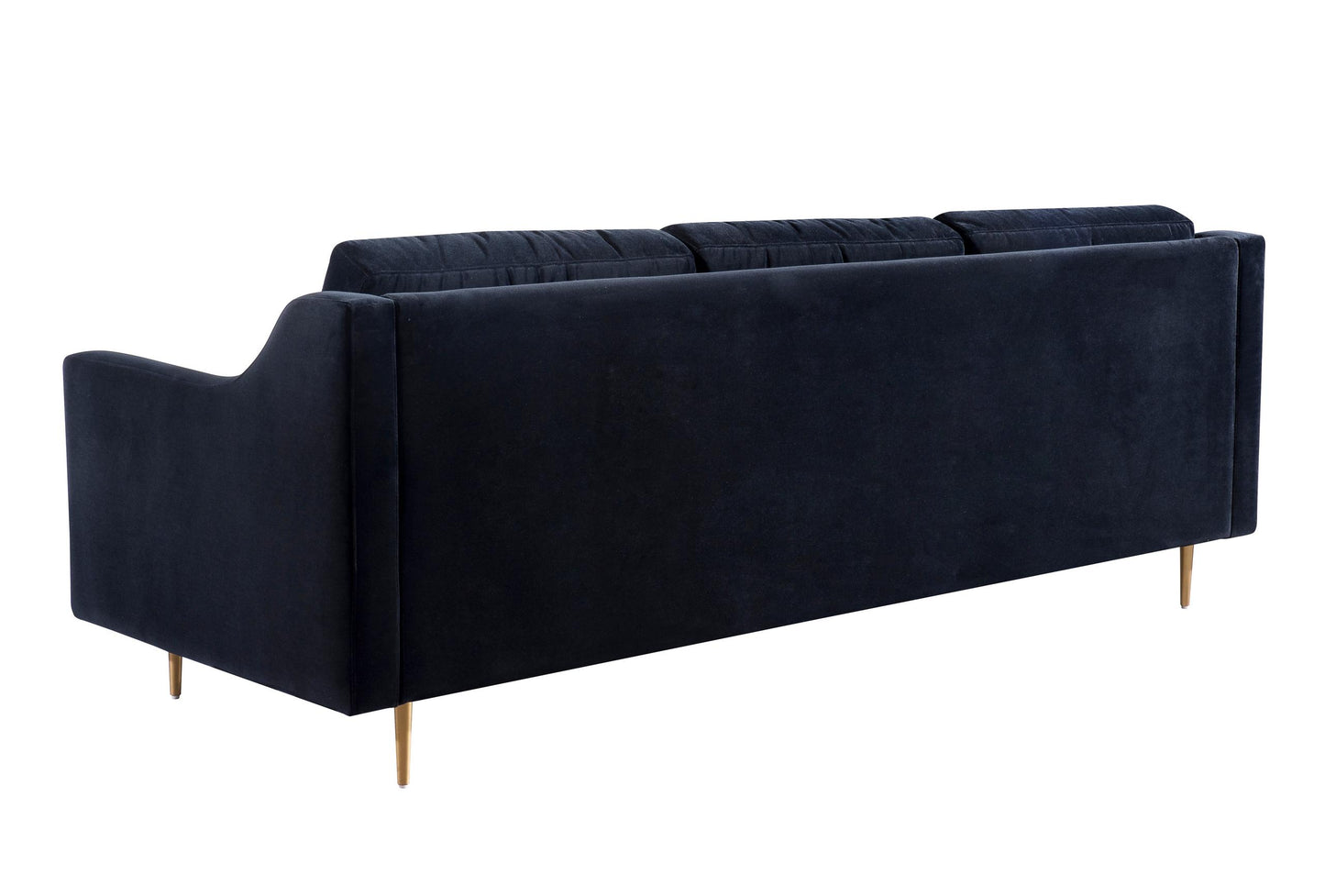 Milan Black Velvet Sofa