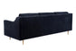 Milan Black Velvet Sofa