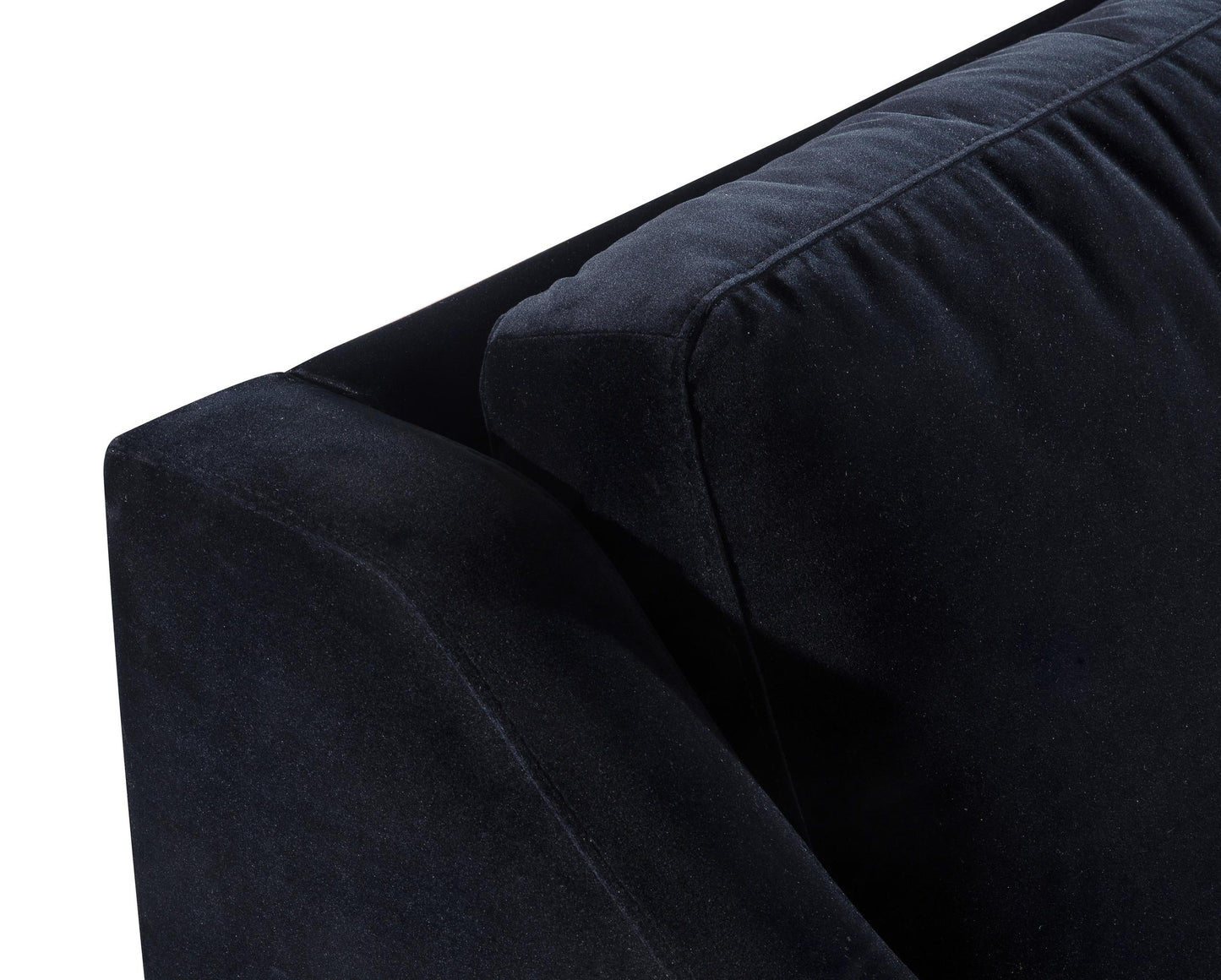 Milan Black Velvet Sofa