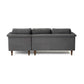Porter Grey Velvet Sectional RAF