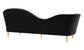 Plato Black Velvet Sofa